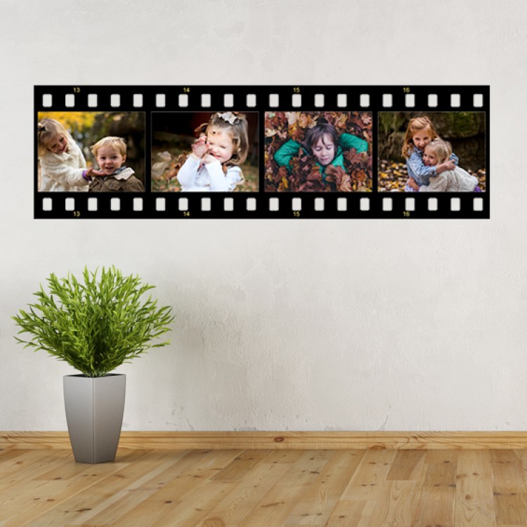 Vinyl Wall Art - Add Your Photos - Movie Strip